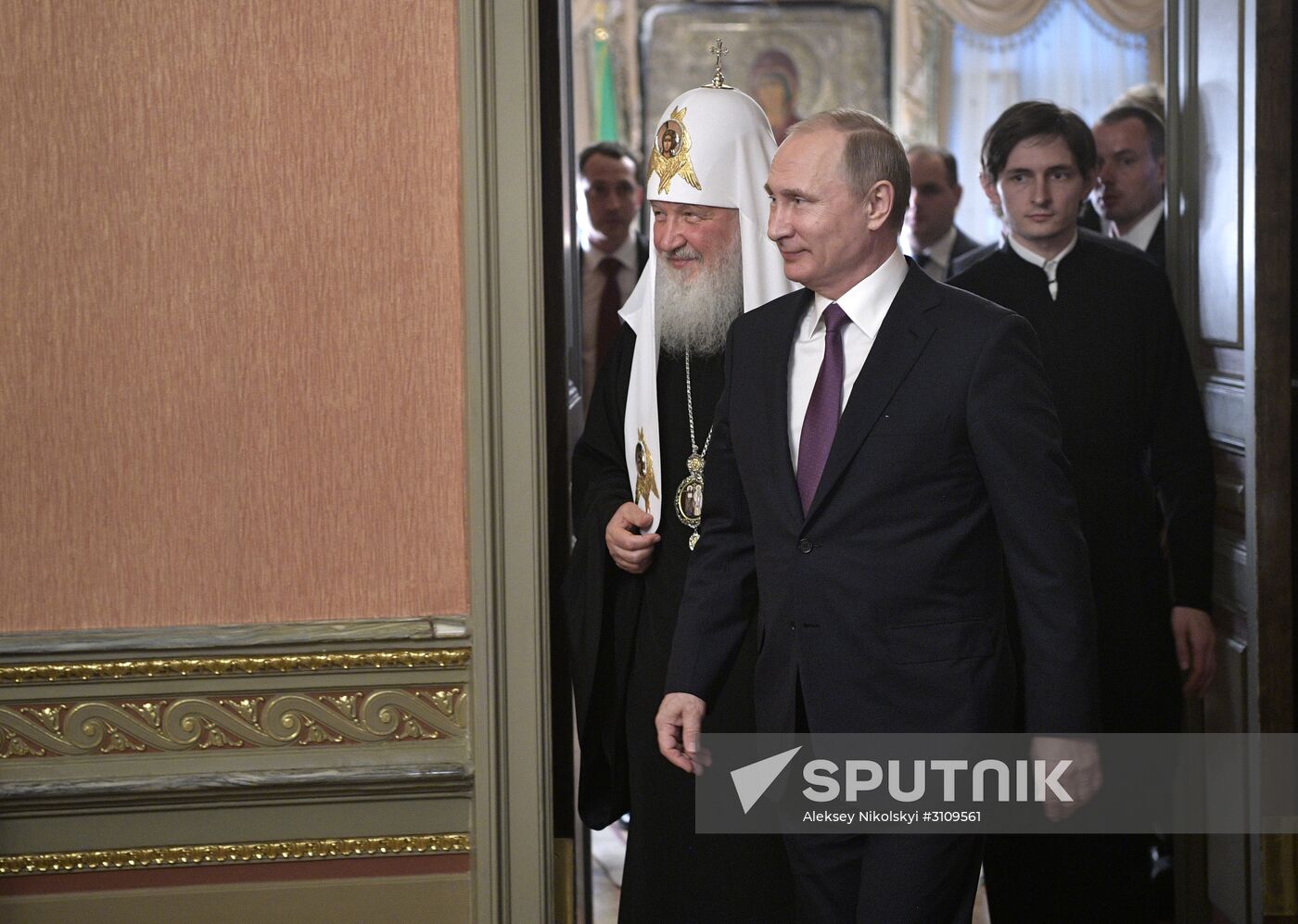 President Vladimir Putin meets with Pope Tawadros II of Alexandria