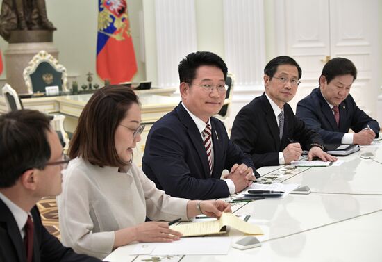 President Vladimir Putin meets with South Korea's special envoy Song Young-gil