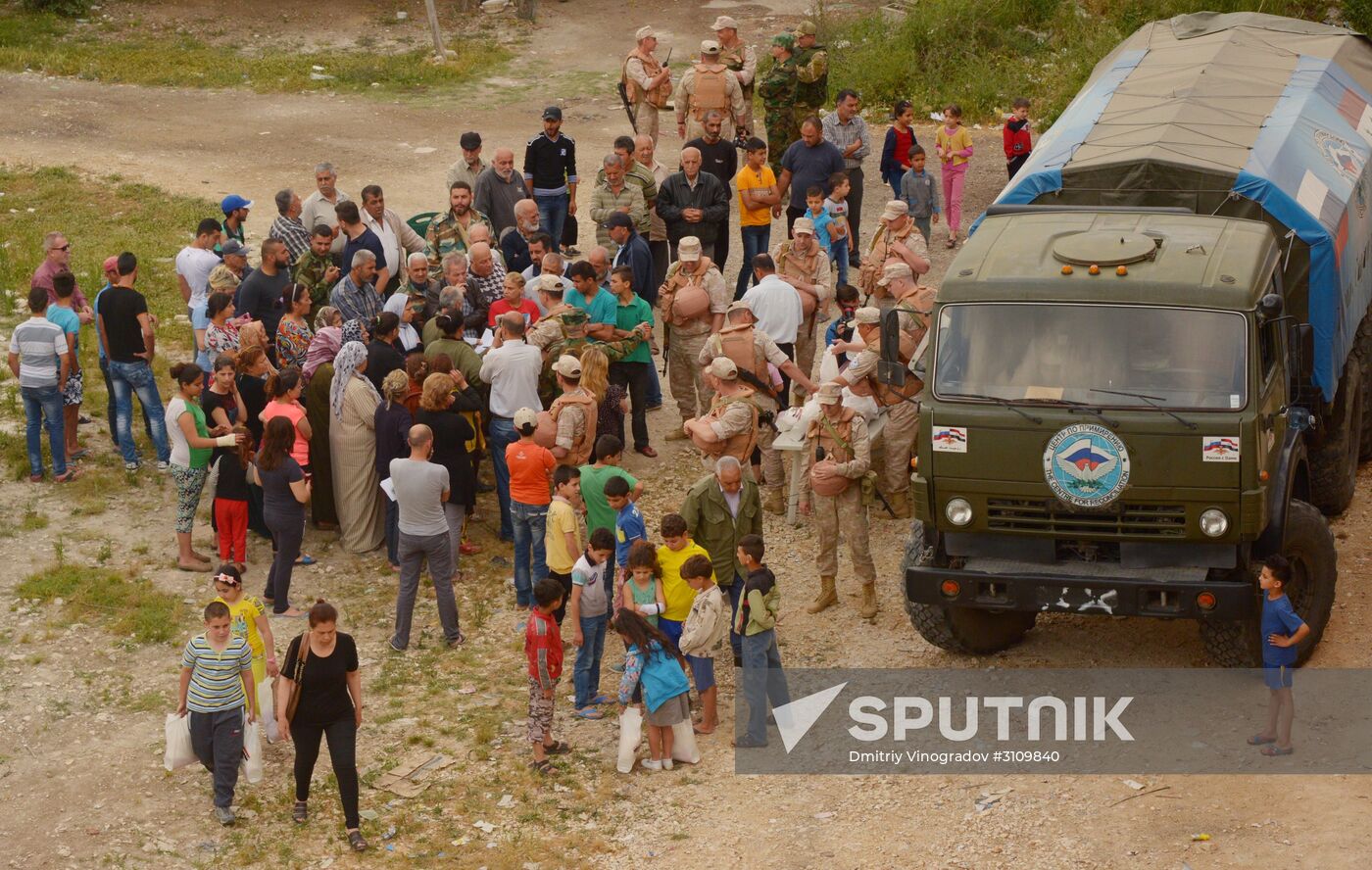 Humanitarian aid distribution in Latakia Governorate, Syria