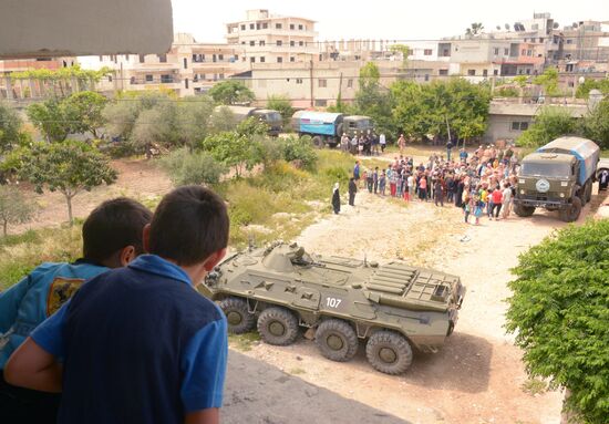 Humanitarian aid distribution in Latakia Governorate, Syria