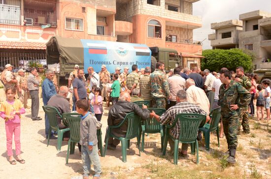 Humanitarian aid distribution in Latakia Governorate, Syria