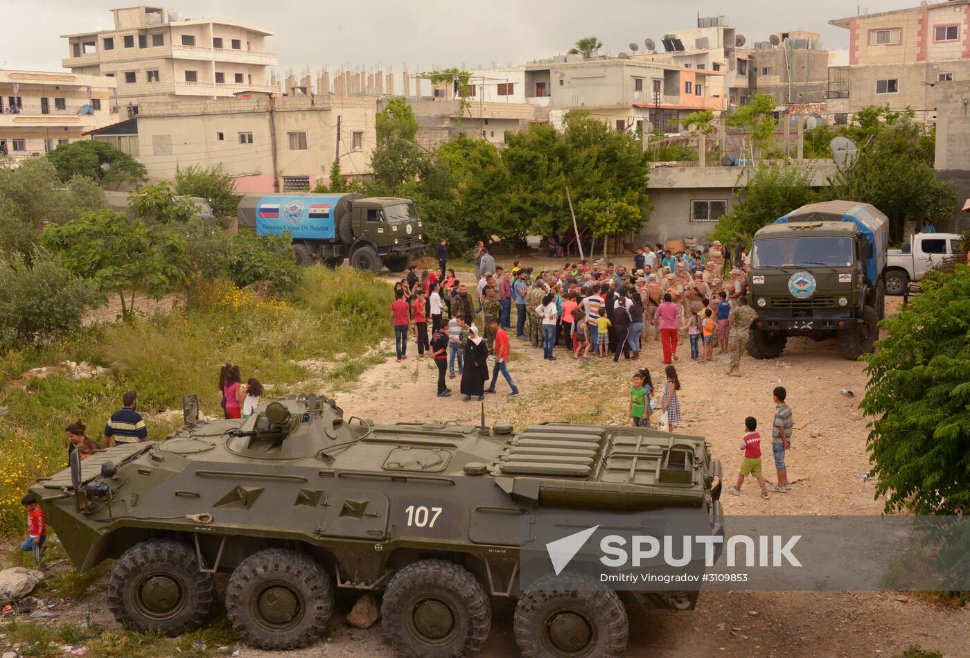 Humanitarian aid distribution in Latakia Governorate, Syria