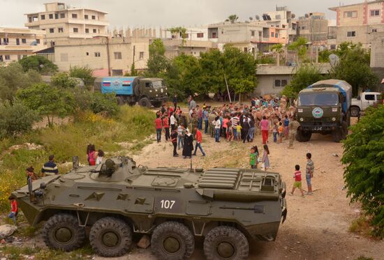 Humanitarian aid distribution in Latakia Governorate, Syria