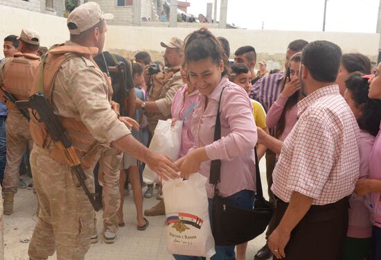 Humanitarian aid distribution in Latakia Governorate, Syria