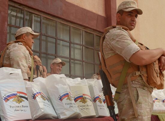 Humanitarian aid distribution in Latakia Governorate, Syria