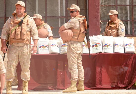 Humanitarian aid distribution in Latakia Governorate, Syria