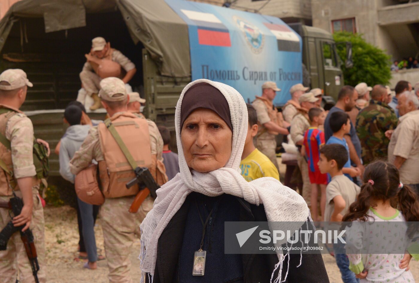 Humanitarian aid distribution in Latakia Governorate, Syria