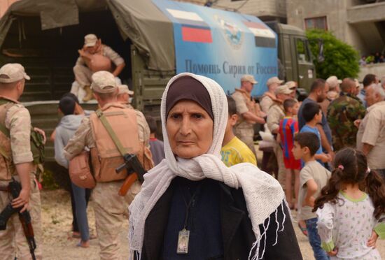 Humanitarian aid distribution in Latakia Governorate, Syria