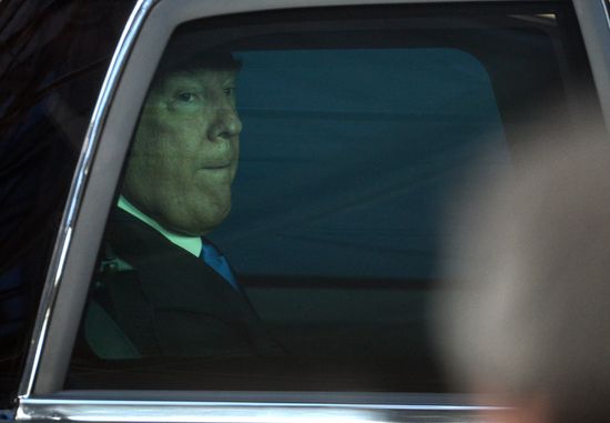 US President Donald Trump meets with EU leaders in Brussels