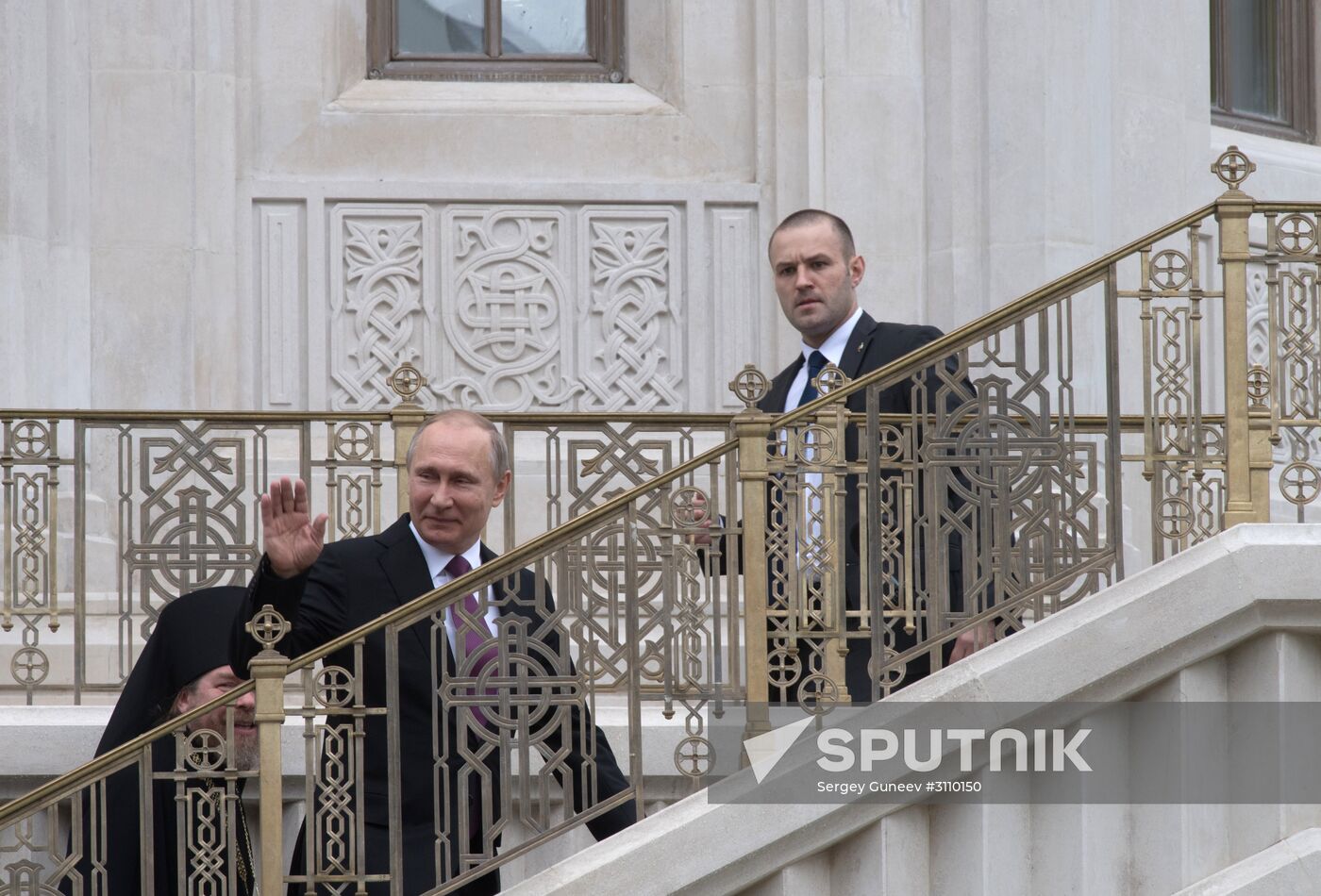 Russian President Vladimir Putin visits Sretensky Monastery