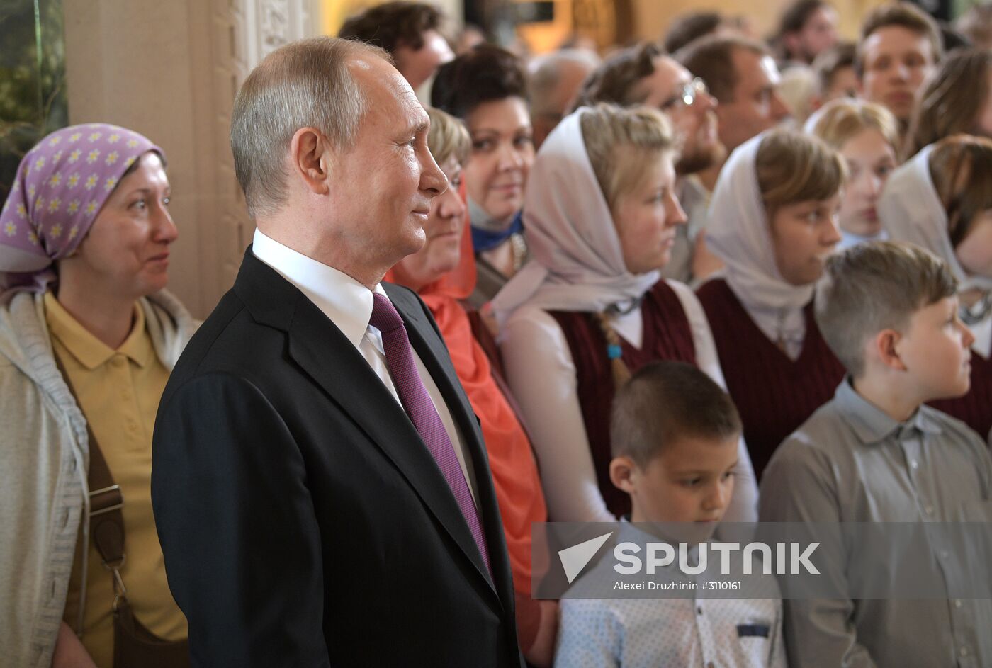 Russian President Vladimir Putin visits Sretensky Monastery