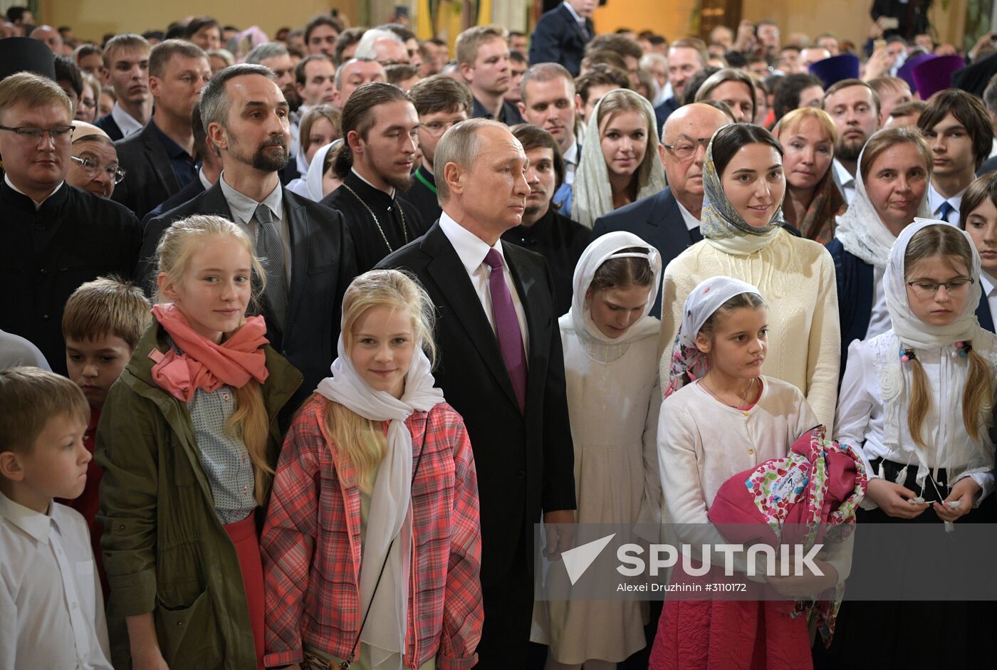 Russian President Vladimir Putin visits Sretensky Monastery