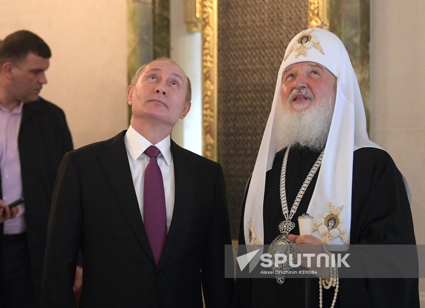 Russian President Vladimir Putin visits Sretensky Monastery