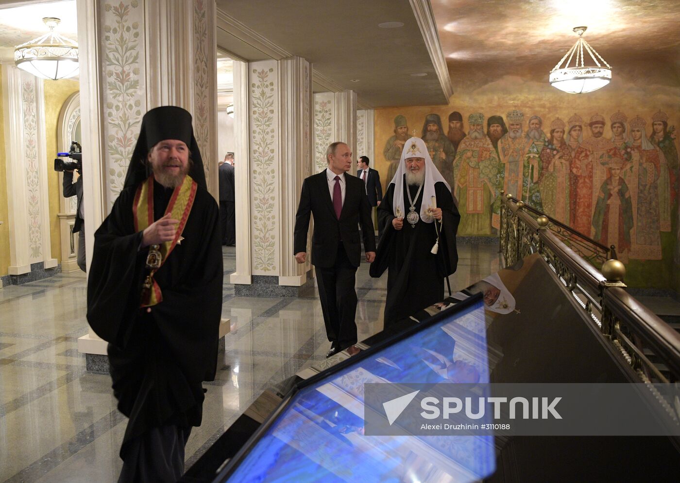 Russian President Vladimir Putin visits Sretensky Monastery