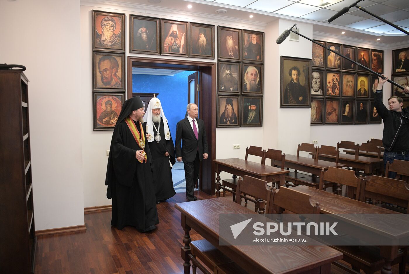 Russian President Vladimir Putin visits Sretensky Monastery