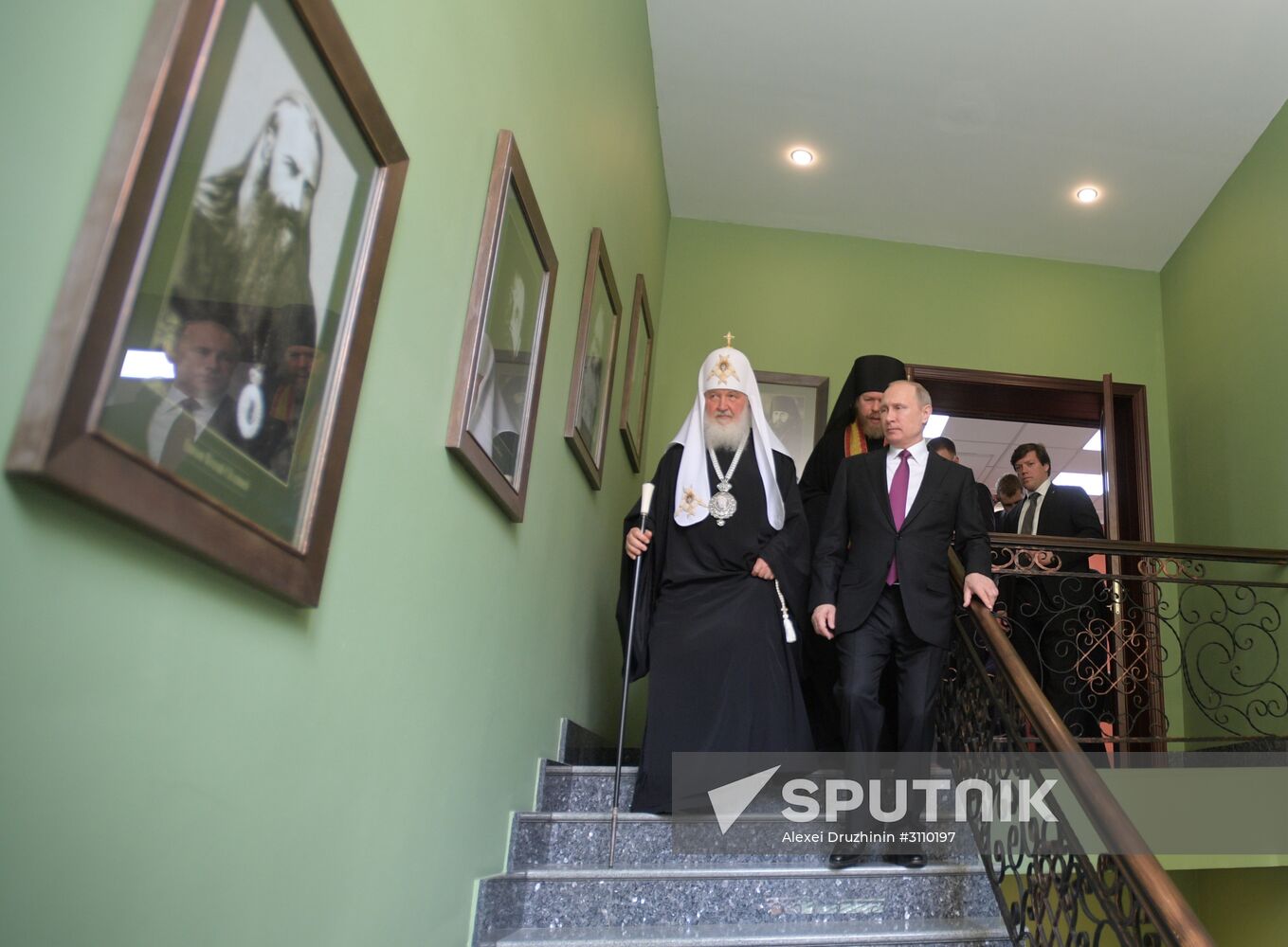 Russian President Vladimir Putin visits Sretensky Monastery