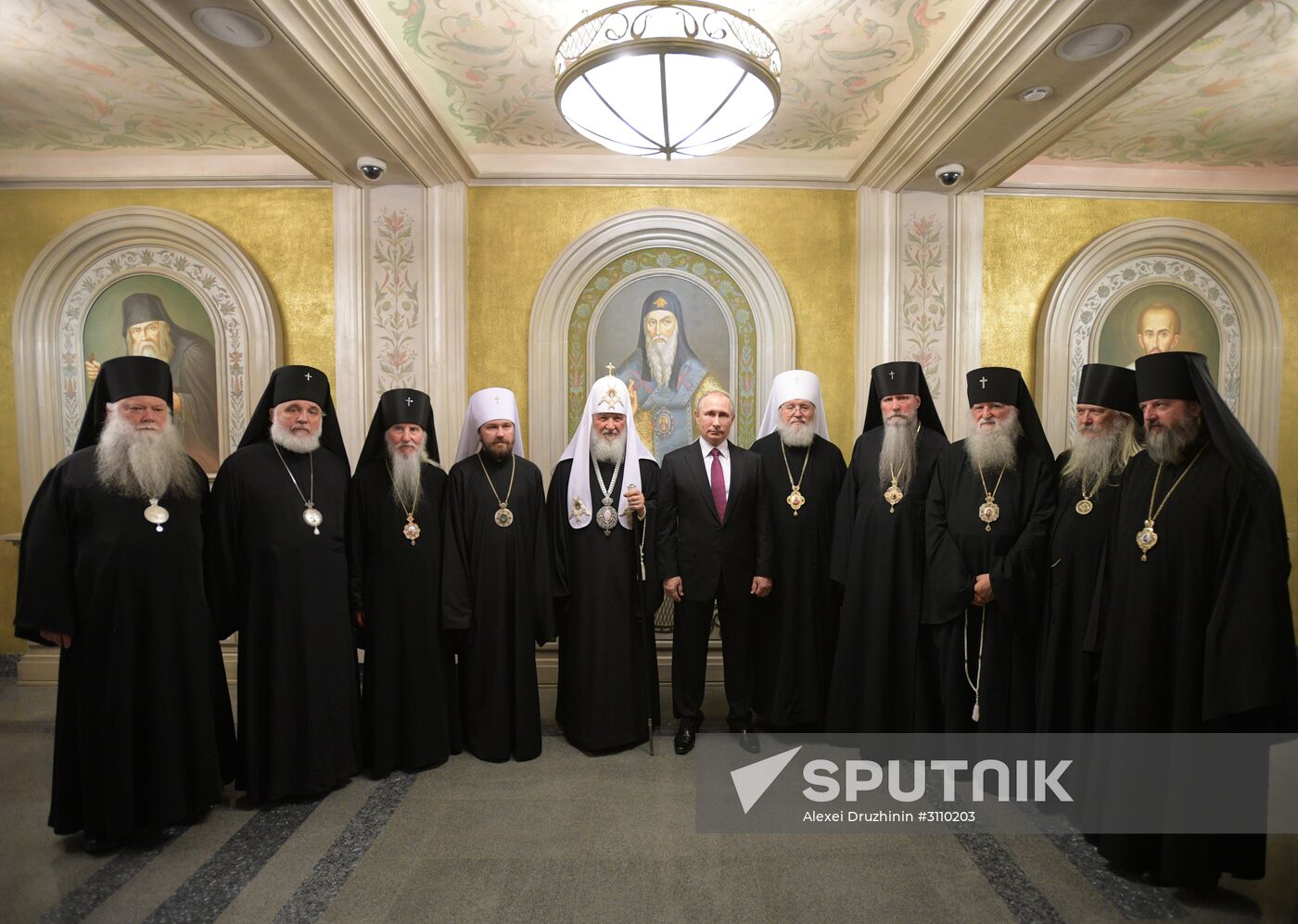Russian President Vladimir Putin visits Sretensky Monastery