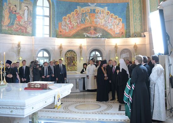 Russian President Vladimir Putin visits Sretensky Monastery