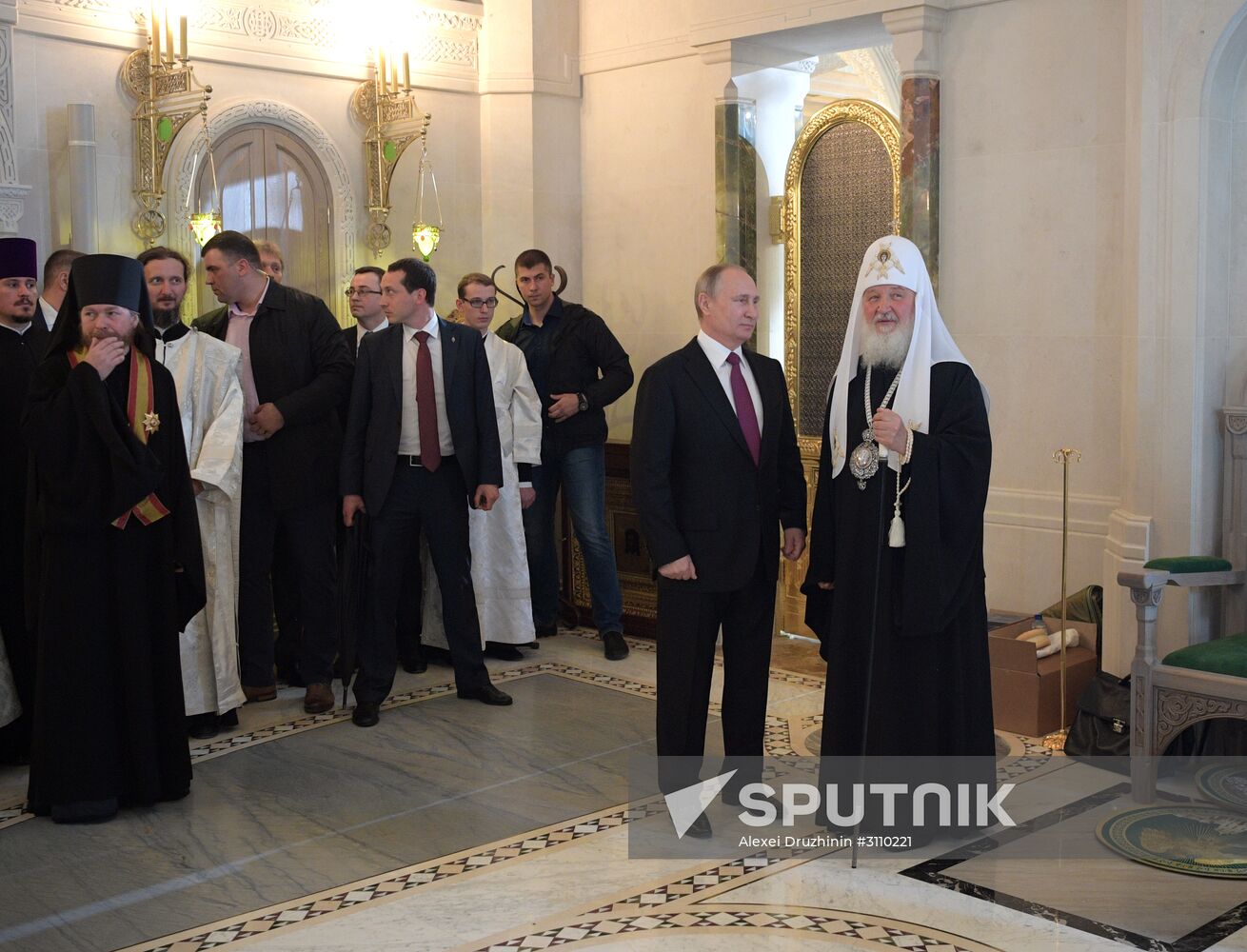 Russian President Vladimir Putin visits Sretensky Monastery