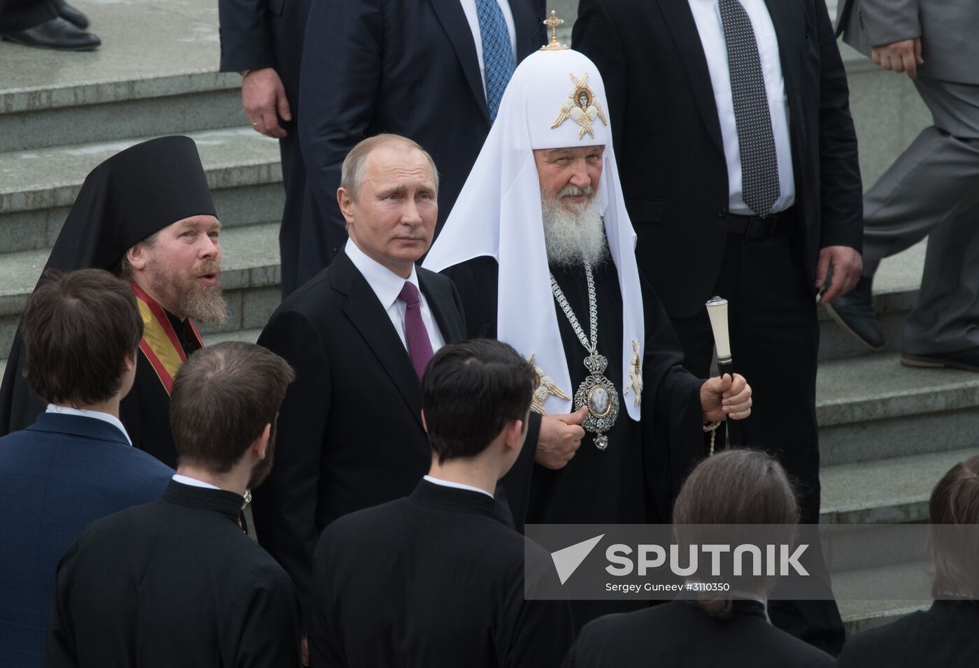 Russian President Vladimir Putin visits Sretensky Monastery