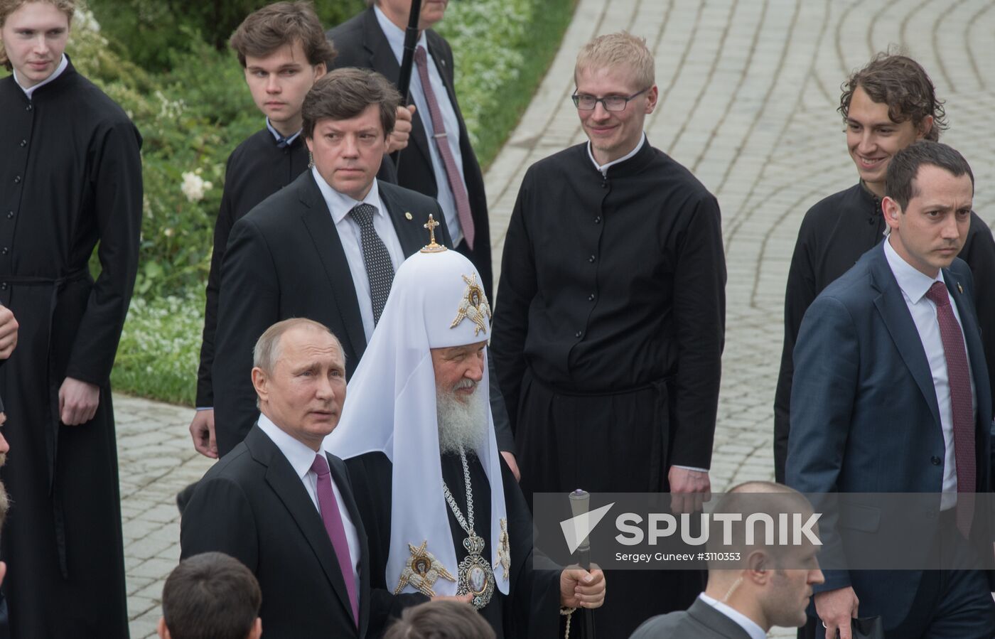 Russian President Vladimir Putin visits Sretensky Monastery