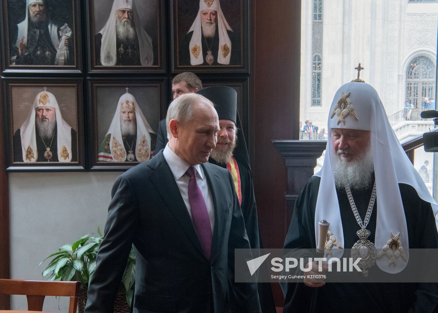 Russian President Vladimir Putin visits Sretensky Monastery