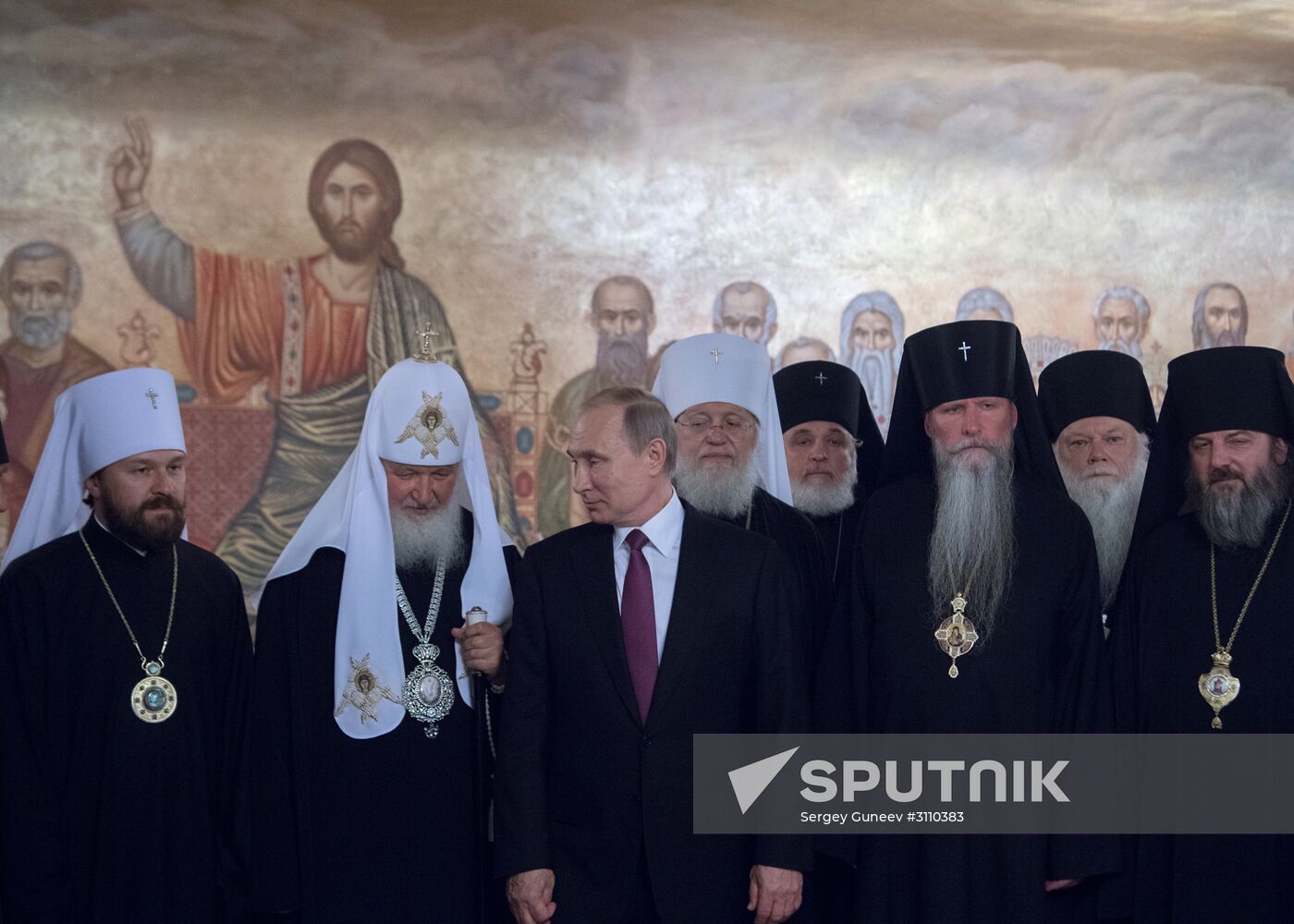Russian President Vladimir Putin visits Sretensky Monastery