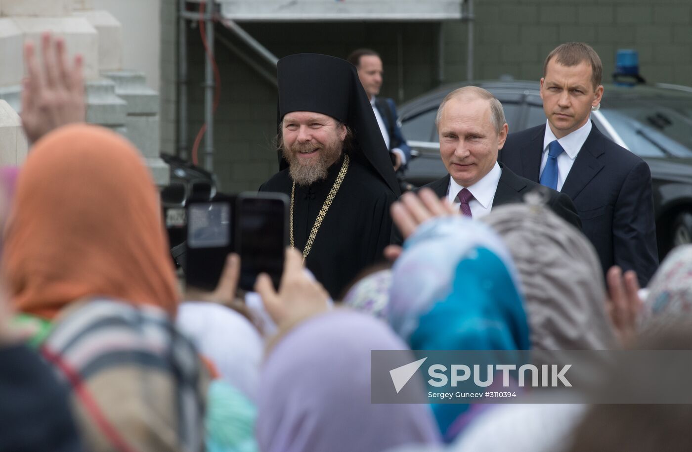 Russian President Vladimir Putin visits Sretensky Monastery