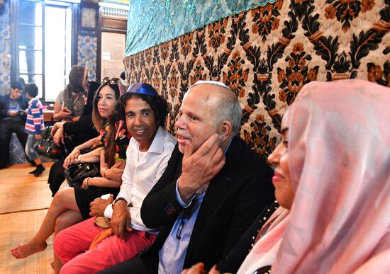 Pilgrims in El Ghriba Synagogue, Tunisia