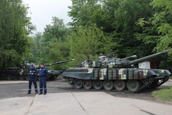 Military equipment display in Ukraine on Europe Day