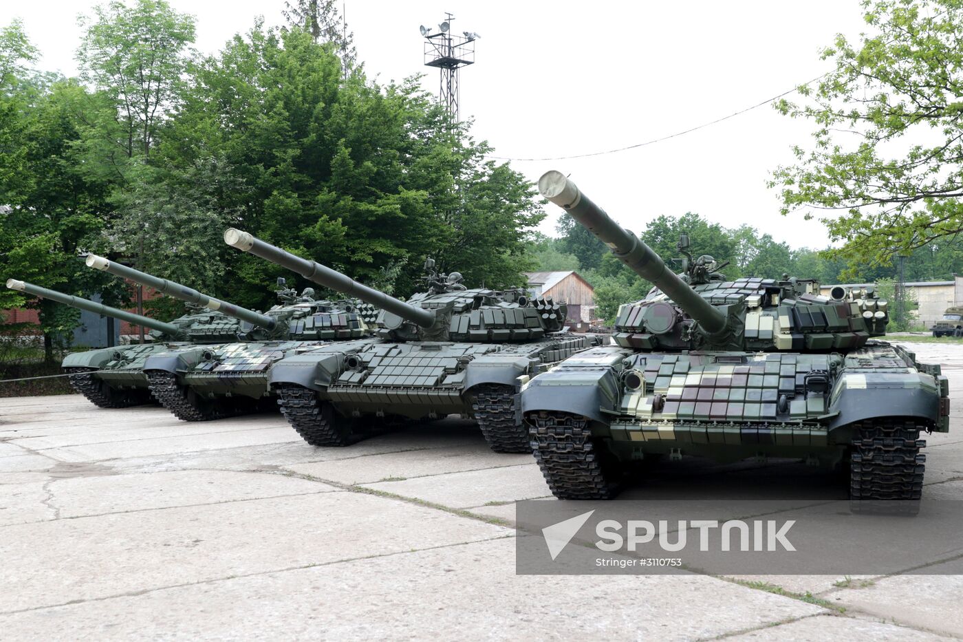 Military equipment display in Ukraine on Europe Day