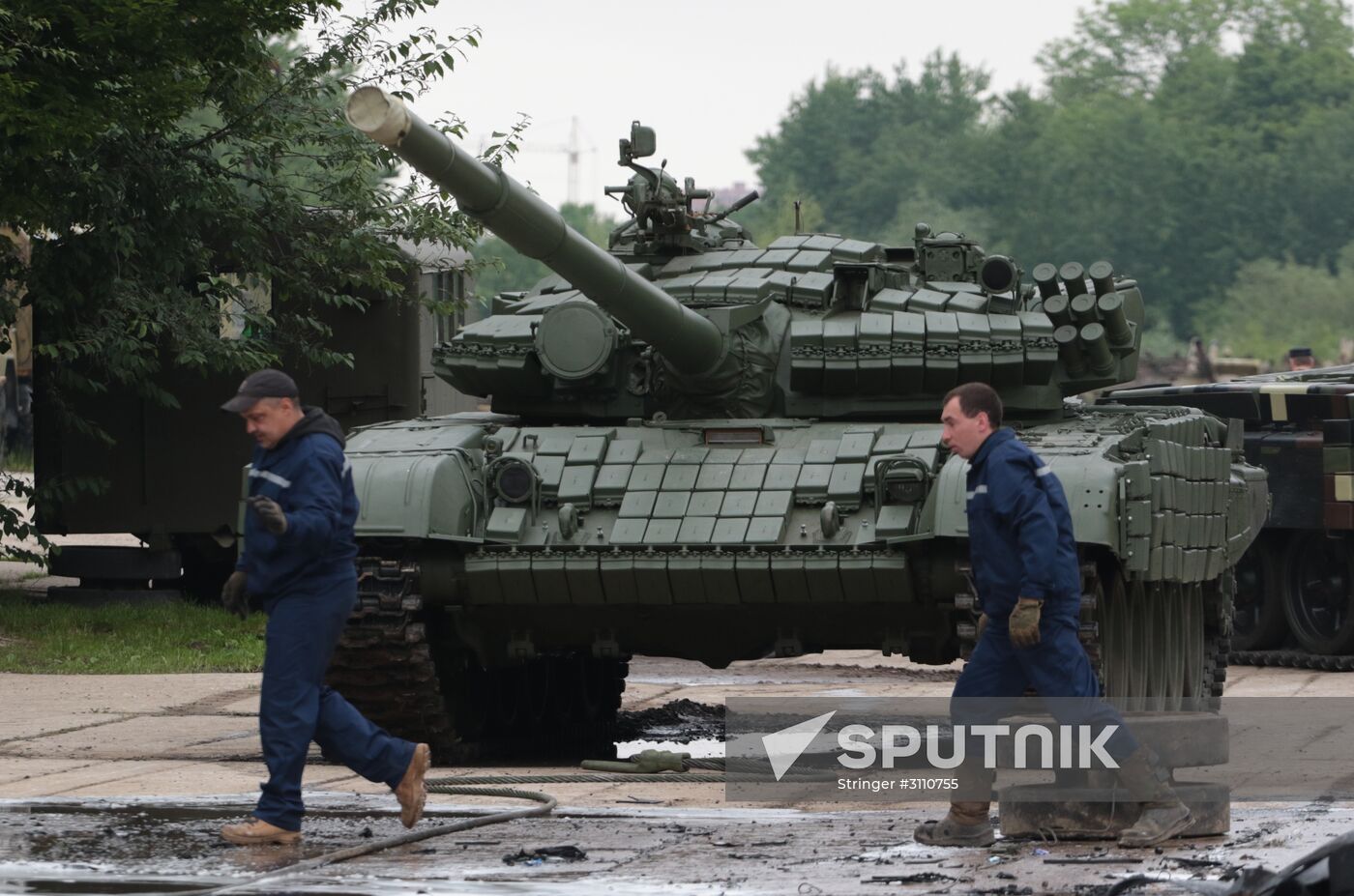 Military equipment display in Ukraine on Europe Day