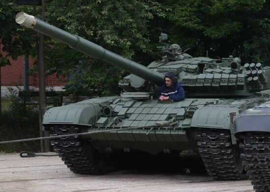 Military equipment display in Ukraine on Europe Day