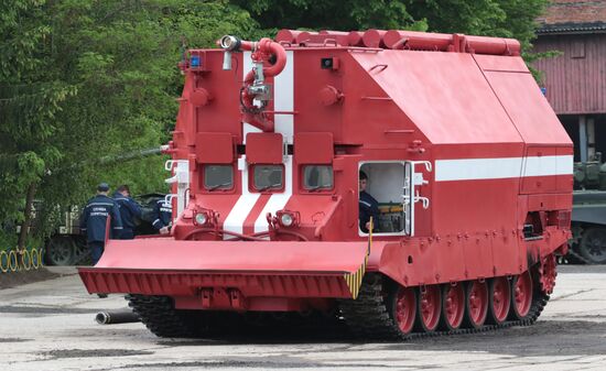 Military equipment display in Ukraine on Europe Day