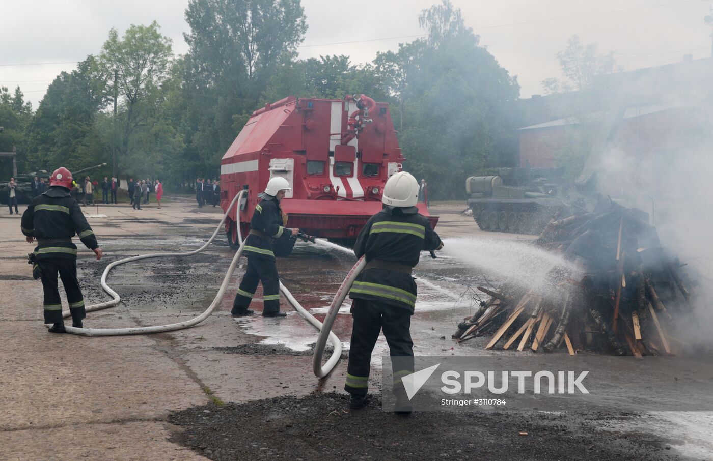 Military equipment display in Ukraine on Europe Day