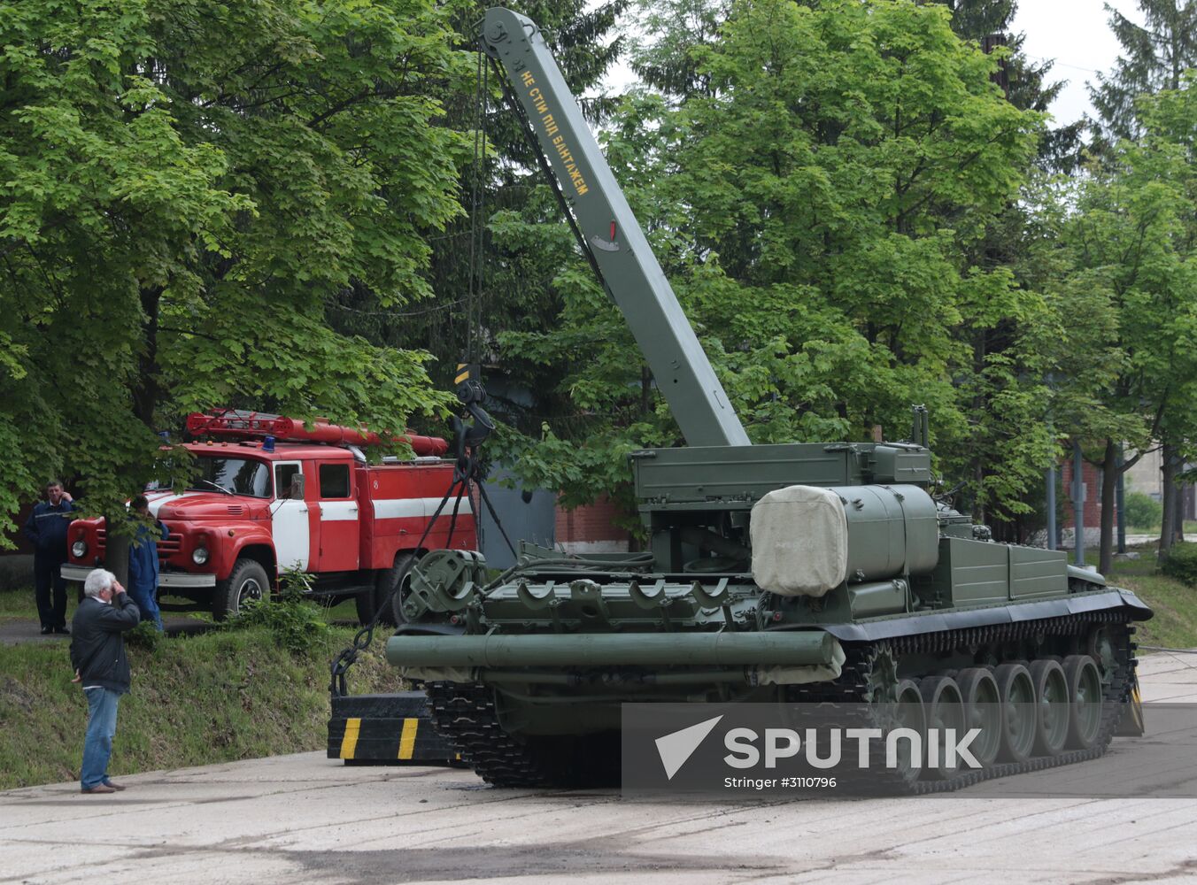 Military equipment display in Ukraine on Europe Day