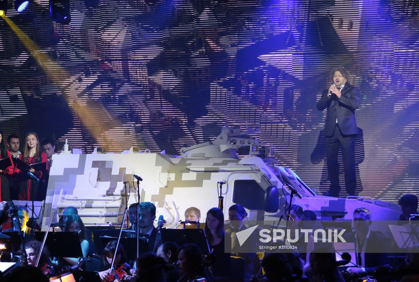 Military equipment display in Ukraine on Europe Day