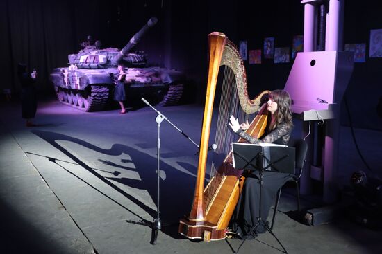 Military equipment display in Ukraine on Europe Day