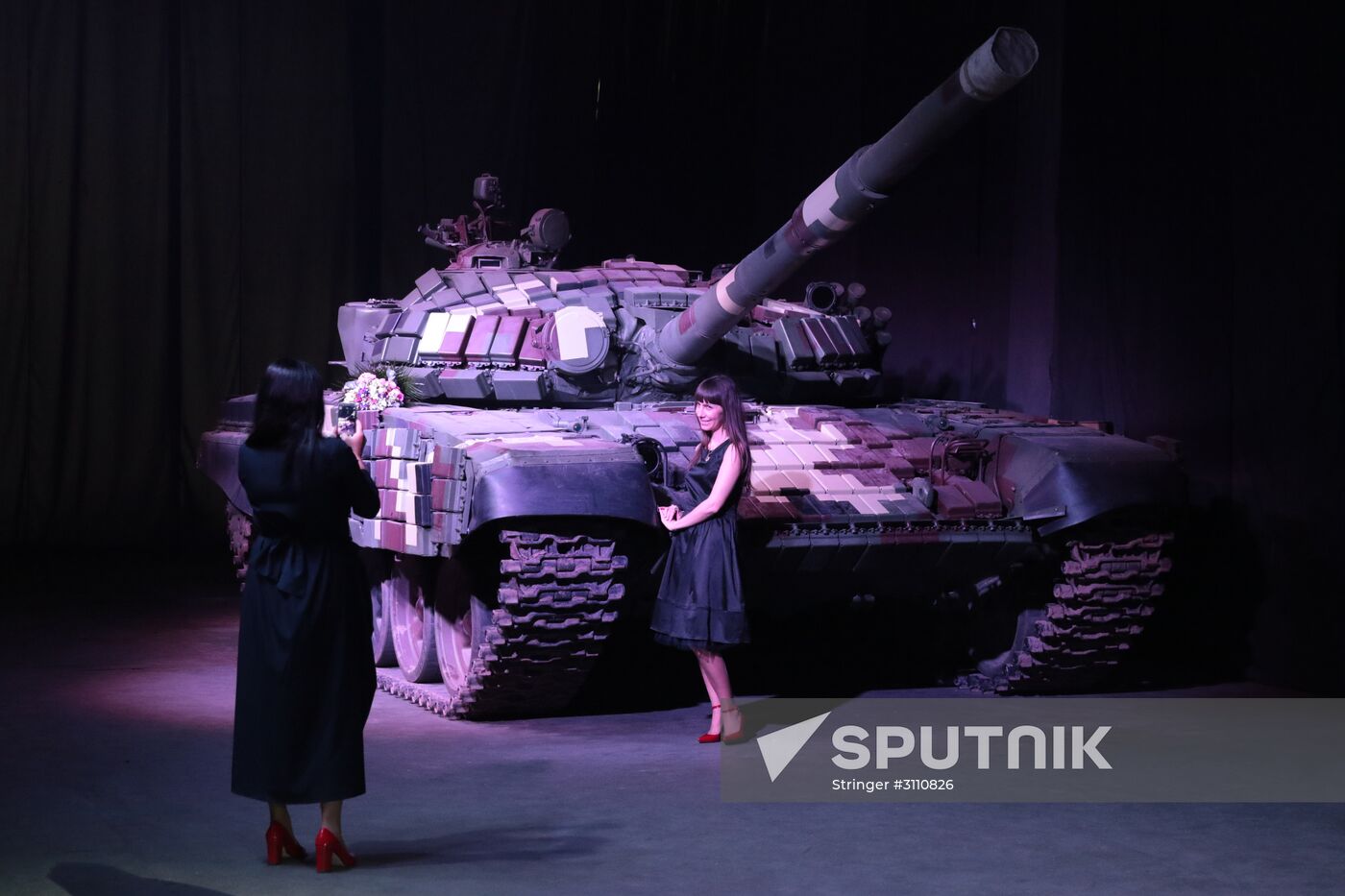 Military equipment display in Ukraine on Europe Day