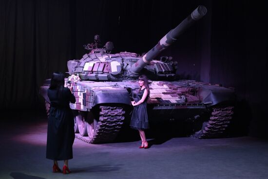 Military equipment display in Ukraine on Europe Day