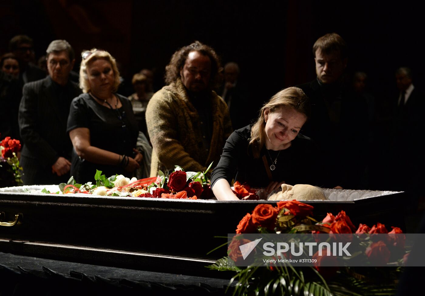Funeral tribute for film director Alexander Burdonsky