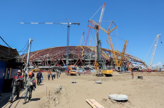 Construction of Samara Arena stadium