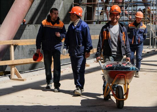 Construction of Samara Arena stadium