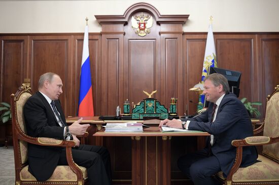 Vladimir Putin meets with Presidential Commissioner for Entrepreneurs' Rights Boris Titov