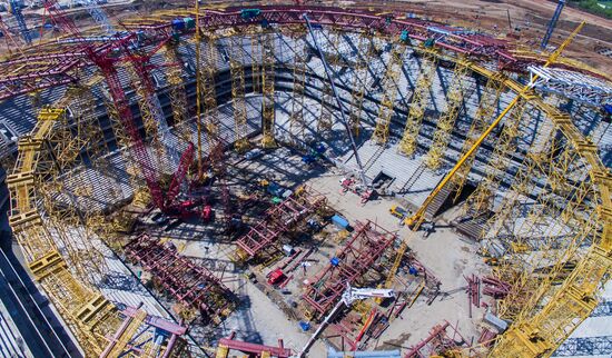 Construction of Samara Arena stadium