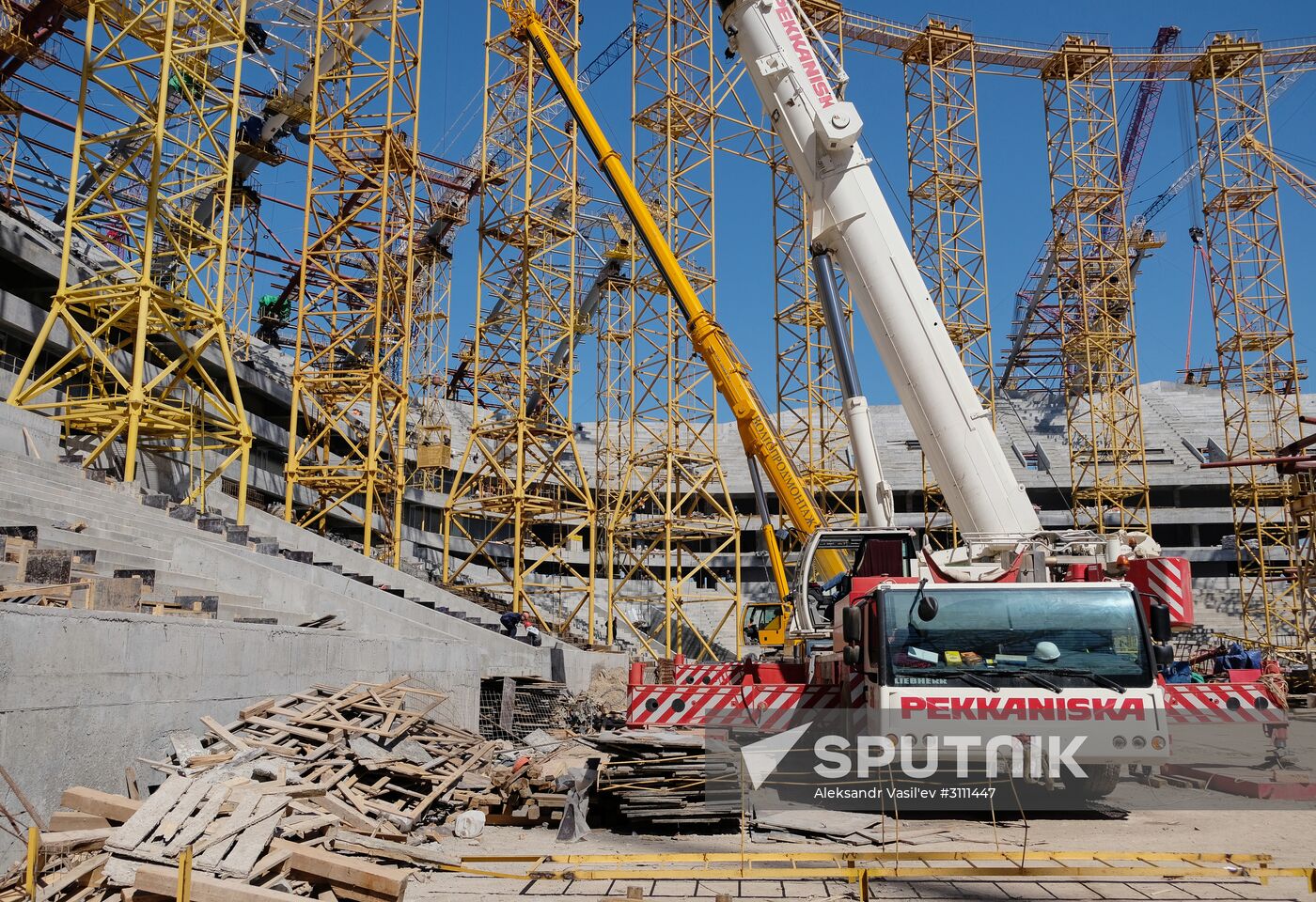 Construction of Samara Arena stadium