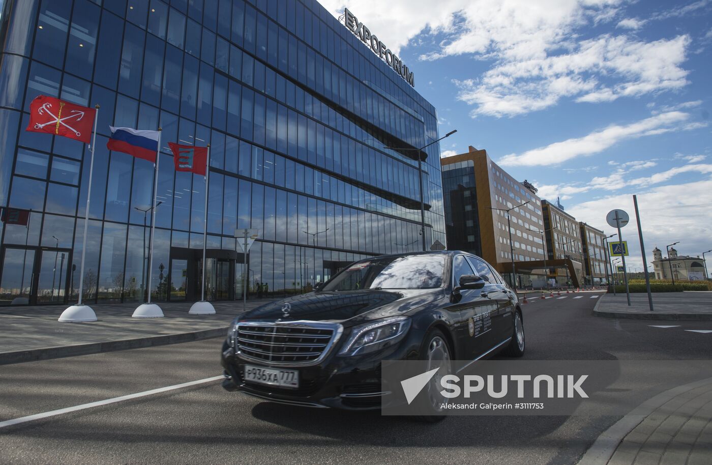 Drivers practice arrival at SPIEF 2017