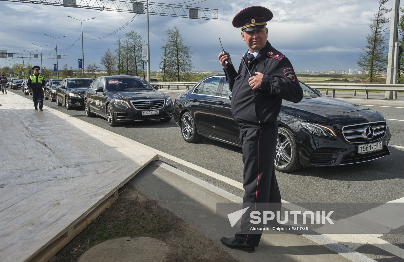 Drivers practice arrival at SPIEF 2017