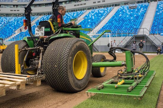 Returfing starts at St.Petersburg Arena