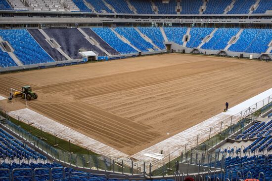 Returfing starts at St.Petersburg Arena